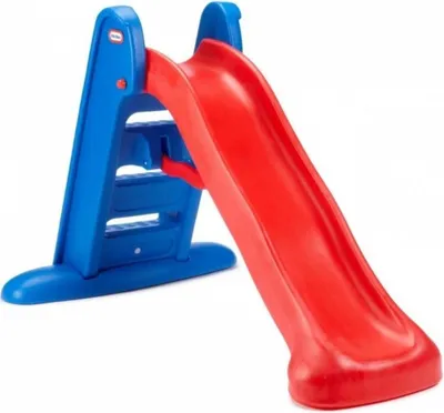 Produktbild von Little Tikes Easy Store Large Slide Primary Rutsche - Farbe: Blau/Rot - Rutschenlänge ca. 150 cm - Max. Benutzergewicht: ca. 34 kg