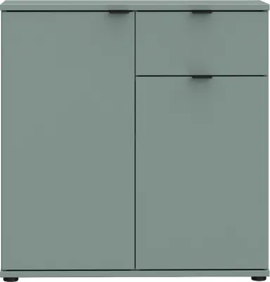 Image de Kommode >GANYMEDE< 2 Türen, 1 Schublade, in Salbei - 80,1x82,3x34,1cm (BxHxT)