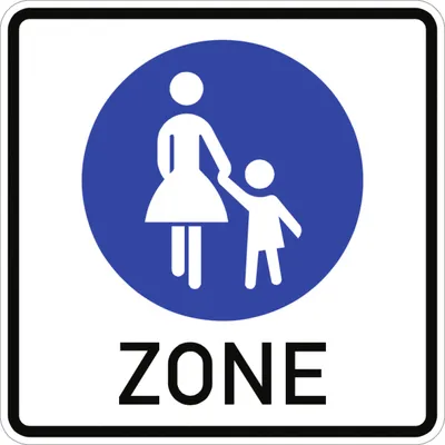 Produktbild von Verkehrsschild VZ242.1, Beginn einer Fußgängerzone, Alu, RA1, 840x840 mm