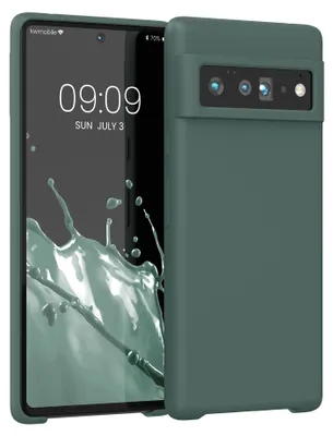 Produktbild von kwmobile Handyhülle für Google Pixel 6 Pro Hülle - Case Silikon - Kabelloses Laden - Schutzhülle Cover in Blaugrün