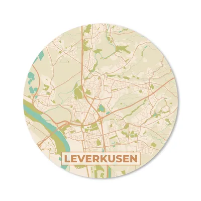 Produktbild von MuchoWow® Mauspad Mousepad Jahrgang - Karte - Leverkusen - Stadtplan 50x50 cm - Mousepads - Maus Mat - Pad - Mausunterlage - Vinyl