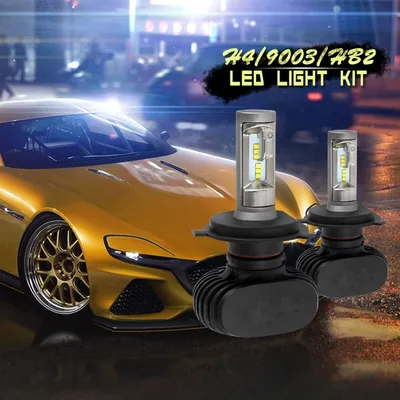 Immagine prodotto di 2 PCS H4 IP65 impermeabile luce bianca 12 CSP LED lampadina del faro auto, 9-36V/18W, 6000K/2000LM