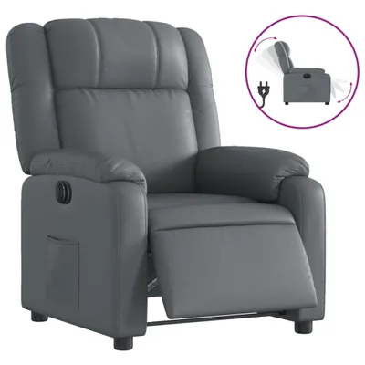 Image de vidaXL Fauteuil relax électrique gris similicuir