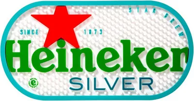 Produktbild von Heineken - Biermatte Silver (23cm x 16.5cm)