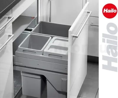Produktbild von Hailo Abfallsammler 3610631 CS Slide Euro-Cargo S 2x 13 + 30 Liter