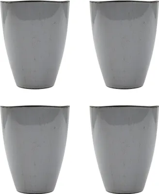 Produktbild von Kunststoff Blumentopf 4 Stück grau