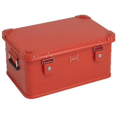 Produktbild von ALUBOX Transportbox Aluminiumkiste, Rot 47 L, stapelbar, abschließbar
