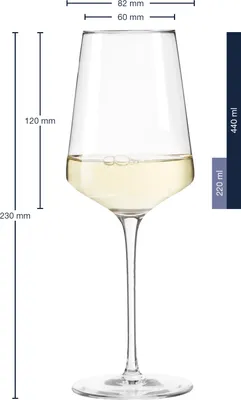 Obrázek produktu pro Leonardo Puccini Riesling, sada 6 sklenic na víno, vhodné do myčky, pohár na bílé víno s vytaženou stopkou, sada sklenic na víno, výška 23 cm, 400 ml, 069540