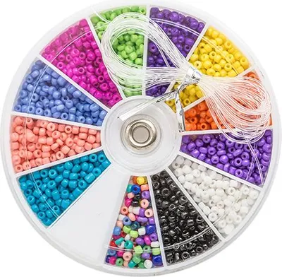 Image de Kit de mini-perles de verre pour la fabrication de bracelets