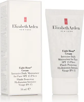 Obrázok produktu pre Elizabeth Arden Eight Hour Cream Daily Moisturizing For Face SPF15, Ženy, 50 ml, Krém, Univerzálne, Hydratačný, Vyhladenie, Rúra