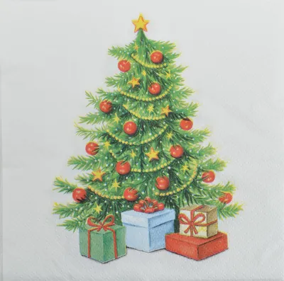 Image de 20 serviettes en papier Sapin de noel touffu