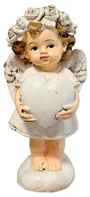 Image de Figurine d'ange avec un cœur, 8 cm