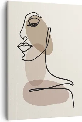 Produktbild von Bild auf Leinwand - Leinwandbild - Einteilig - Linie Kunst Boho - 50x70cm - Wand Bild - Wanddeko - Wandbilder - Leinwanddruck - Kunstdruck - Wanddekoration - Leinwand bilder - Wandbild - PA50x70-4728