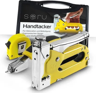 Produktbild von Famanu Handnietmaschine 3-in-1 - Inklusive Maßband & 600 Klammern