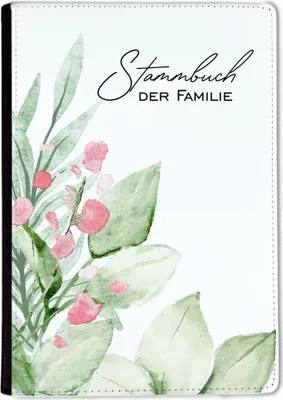 Produktbild von Familienstammbuch, Stammbuch A5 Boho Gold Grün/ Weiß Stammbuch der Familie, für Hochzeit