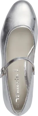 Produktbild von Tamaris Damen Ballerina Mary Jane Riemen Schnalle 1-22122-42, Größe:36 EU, Farbe:Silber