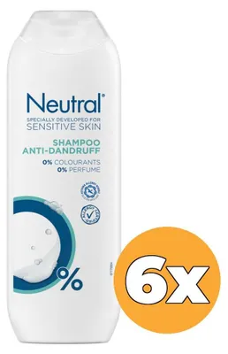 Immagine prodotto di 6 flaconi di shampoo neutro antiforfora (250 ml)