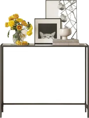 Produktbild von Konsolentisch – Beistelltisch aus Metall und Glas – 100 x 35 x 80 cm