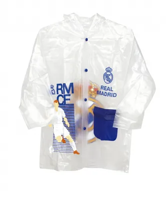 Productafbeelding van Regenjas voor kinderen, PVC, transparant/blauw, one size