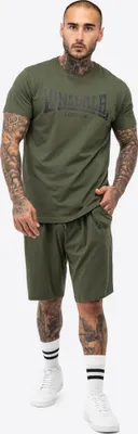 Zdjęcie produktu dla Męski zestaw T-shirt & szorty regular fit MOY Olive/Black L Lonsdale
