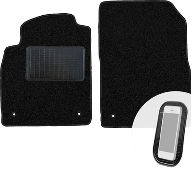 Produktbild von moto-MOLTICO Vorne Fußmatten Auto Velours Autoteppiche Schwarz Automatten Set 2-teilig passend für Opel Astra J 2009-2015
