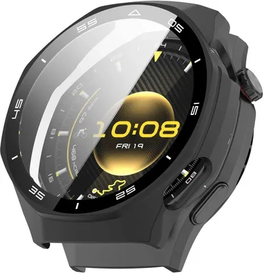 Produktbild von Stravo Displayschutzhülle mit Lünette für Huawei Watch GT 6 Pro 46 mm vollschutz kratzfest - Schwarz