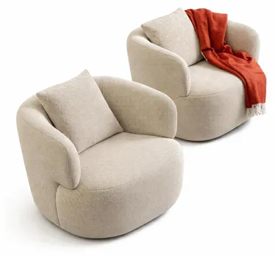Image de Ensemble de salon moderne, couleur beige, avec cadre en bois et fauteuils rembourrés