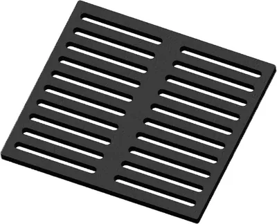 Produktbild von Eckiger Kaminrost/Ascherost 270 x 243 x 10 mm für Wodtke Kaminöfen - Ascherost aus massivem Stahl - Feuerrost hitzebeständig