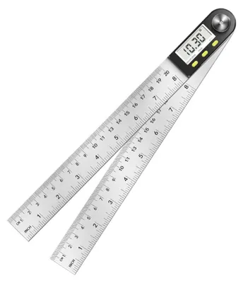 Produktbild von Digitaler Winkelmesser mit LCD-Display, aus Edelstahl, Winkelmessung bis zu 360 Grad