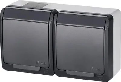 Immagine prodotto di presa doppia per superficie antracite 250 V 5322-07