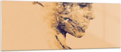 Produktbild von Bilder auf glas - Einteilig - Frau Vögel Fotomontage - 140x50cm - Glasbilder - Wandbilder - Bilder - zum Aufhängen bereit - Wanddekoration aus Glas - Glas Bilder - Wandbild auf Glas - GAB140x50-4246