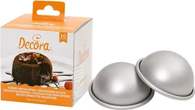 Immagine prodotto di Teglia in alluminio a semisfera 10 cm / 3 pezzi Decora