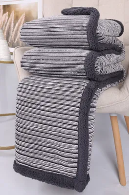 Produktbild von Betz Luxus Kuscheldecke Wohndecke XXL FLORENZ Größe 150x200 cm  Farbe - grau - 8900-2
