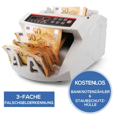 Obrázek produktu pro SCANNUM® - Počítačka bankovek - Trojnásobná detekce padělků - 1000 bankovek/minutu - Páka - Počítačka peněz - Počítačka peněz