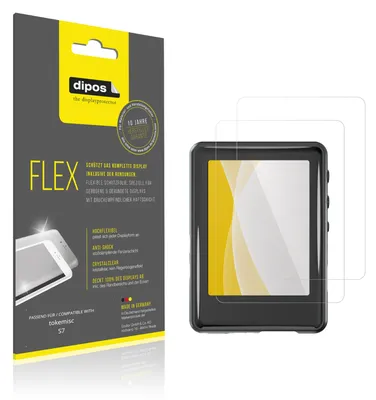Produktbild von 2x Schutzfolie für tokemisc S7 Folie, 100% Displayabdeckung, dipos Flex