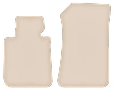 Produktbild von Velours-Fußmatten Vorne für BMW 1 E87 2004-2011 (Schrägheck) – 2-tlg, Beige, passgenau – Wielganizator FORTUNA