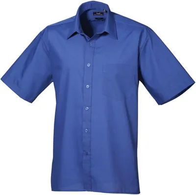 Zdjęcie produktu dla Premier Workwear , męska koszula popelinowa z krótkim rękawem , Royal , 42 (16H)