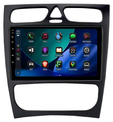 Immagine prodotto di Autoradio Android da 9'' 64GB per Mercedes Classe C W203 pre-facelift (2000-2004) con CarPlay e Android Auto Navigazione e Bluetooth