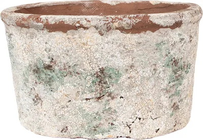 Produktbild von Clayre & Eef Blumentopf 21x13x12 cm Beige Grün Terrakotta