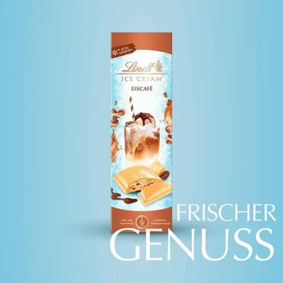 Produktbild von Lindt Ice Cream Eiscafé Weiße Schokolade Tafel 100g