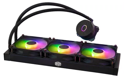 Produktbild von Cooler Master MasterLiquid 360L Core ARGB, Flüssigkeitskühlung, 12 cm, 650 RPM, 1750 RPM, Schwarz