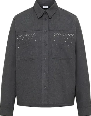 Produktbild von Flanell Blouse 17638 deep grey melange Größe XXL