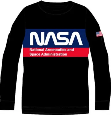 Produktbild von NASA-inspiriertes Langarm-Shirt für Jungen | Bequem und Stilvoll, schwarz,158