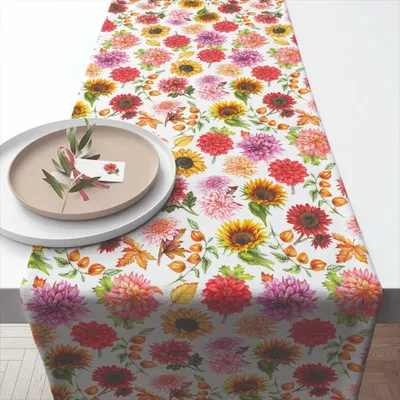 Produktbild von Herbst Tischläufer 40 x 150 cm Blumen