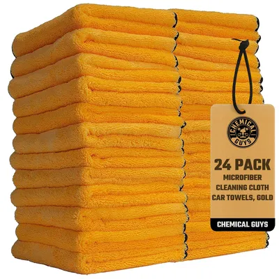 Zdjęcie produktu dla Profesjonalne, wysokiej jakości ręczniki z mikrofibry Chemical Guys MIC_506_24, kolor złoty