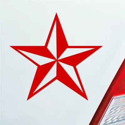 Produktbild von Auto Aufkleber Stern Stars Star 10x10 cm Rot Sticker Heckscheibenaufkleber