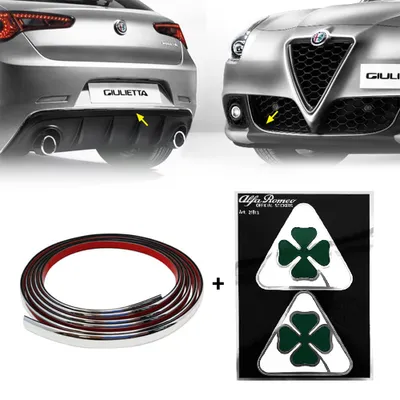 Produktbild von Profil Chrom Aufkleber Full + Grünes Viereck für Alfa Romeo Giulietta