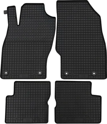 Image de pour Opel Corsa D à partir de 10/2006-11/2014 Tapis en caoutchouc PETEX ajustés, 4 pièces, noir Tapis tous temps Tapis en caoutchouc