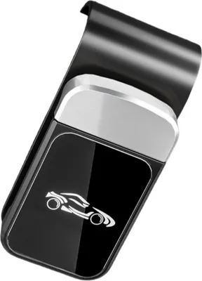Produktbild von INF Sonnenbrillenhalter Auto Edelstahl - Schwarz Silber Sonnenblendenclip