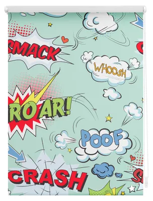Produktbild von Rollo Klemmfix, ohne Bohren, blickdicht, Crash - Bunt 60 x 150 cm (B x L)